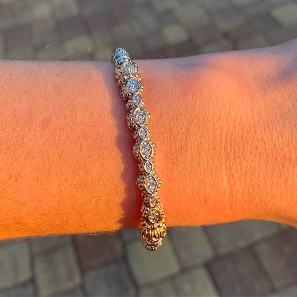 Vahan bracelet with pave diamonds